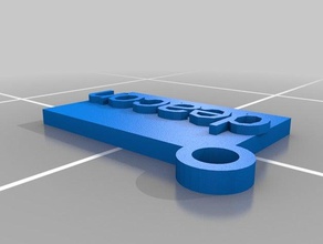 Diakon key ring - Zubehör kundengebundene 3d print model - Mito3D