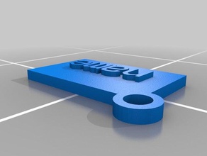 chiave del nome di anello accessori su misura 3d print model - Mito3D