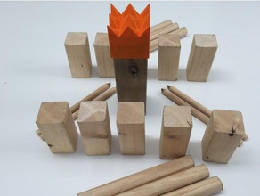 kubb game - kings crown toy & accessories 3d print model - Mito3D