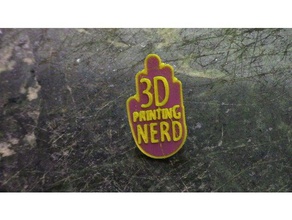 3d printing nerd creator pin coins & badges dual extrusion single 3d print model - Mito3D