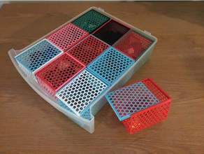 favo de mel utilitário caixa recipientes openscad 3d print model - Mito3D