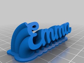 emma name plate office customized 3d print model - Mito3D