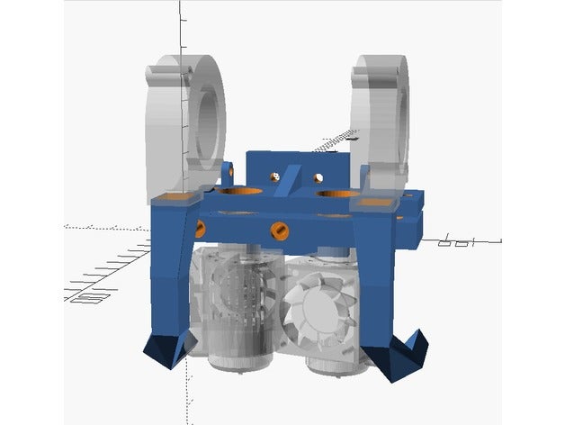 double de la cei L'imprimante 3d pièces couleur extrusion hotend bi-matière e3d v6 3D print model - Mito3D