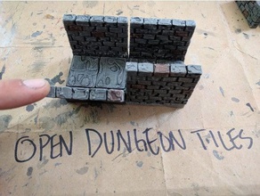 opendungeontiles corridor interior roughstone 2x2 toy & game accessories dnd tiles dungeon dungeons dragons miniature odt openforge openlock pathfinder rpg tabletop terrain tile 3d print model - Mito3D
