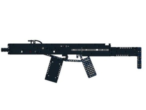 lcar low-capacity assault rifle toys & games capacity lego low rbg rubber band gun 3d print model - Mito3D