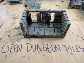 opendungeontiles archdoors interior roughstone 2x2 toy & game accessories dnd tiles dungeon dungeons dragons miniature odt openforge openlock pathfinder rpg tabletop terrain tile 3d print model - Mito3D