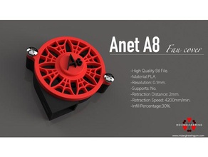 anet a8 fan kapağı 3d yazıcı parçaları yükseltme 3d print model - Mito3D