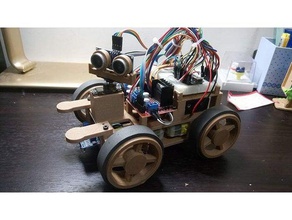 voiture smart v4 la robotique 3d print model - Mito3D