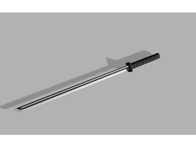 ninjato props la cuchilla manija empuñadura katana las artes marciales ninja arma espada espadas 3D print model - Mito3D