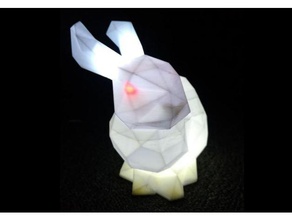 low poly stanford bunny lamp animals led 3d print model - Mito3D