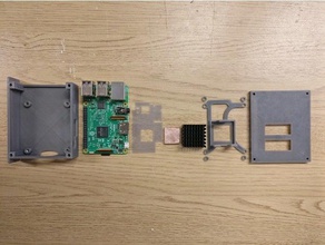 raspberry pi 3 box - big passive cooling electronics 3d print model - Mito3D