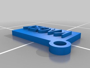 kacey testo portachiavi accessori su misura 3d print model - Mito3D