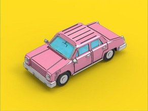 simpsons-inspirierte comic-Auto 3d-drucken automotive Auto homer simpson simpsons - Spielzeug 3d print model - Mito3D