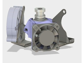 delta e3d v6 ventilador radial montagem de 120 Impressora 3d peças monte 3d print model - Mito3D
