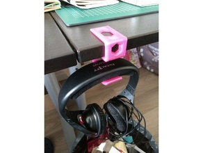 headphone desk hook organization headphones headset holder 3d print model - Mito3D