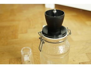 hario coffee grinder barattolo di vetro adattatore cucina & sala da pranzo l'adattatore caffè macinino birra fredda vaso utensile korken 3d print model - Mito3D