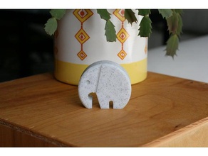 danés moderno elefante art el los elefantes a mediados de siglo 3d print model - Mito3D