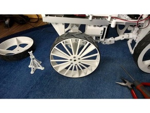 roda de robôs robótica rc rodas robô 3d print model - Mito3D