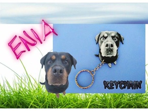 rottweiler enia portachiavi i 3dlito dibujo cane immagine 3d keychain llavero perro di soccorso alleviare 3d print model - Mito3D