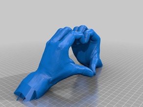 larger heart hand sculptures 3d print model - Mito3D