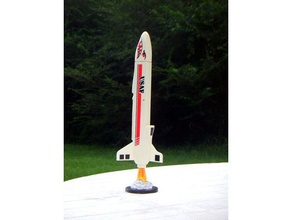 model rocket display bases vehicles base stand 3d print model - Mito3D