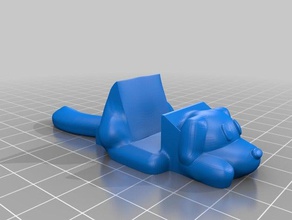 pupper cão de telefone do suporte animais bonito titular stand 3d print model - Mito3D