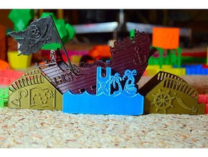 korsan gemisi tahterevalli sihirli uyumlu neo her şey parça oyuncak & oyun aksesuarları bend yolu yol inşa etmek mindscope izler twister 3d print model - Mito3D