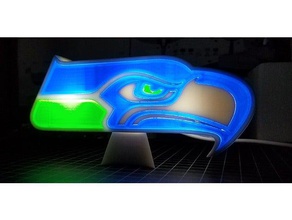 illuminé seahawks signe les signes et logos 3d print model - Mito3D