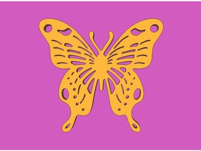 Schmetterling 59 Kunst - Taste Insekt wslab 3d print model - Mito3D