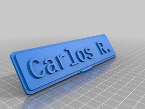 my customized table plaque office 3d print model - Mito3D