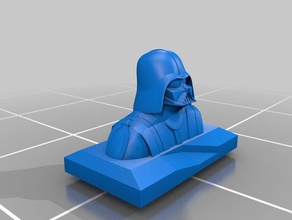 darth vader busto placca di stampa 3d sculture starwars star wars 3d print model - Mito3D