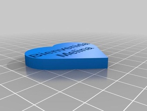 il mio messaggio personalizzato cuore segni e loghi su misura 3d print model - Mito3D