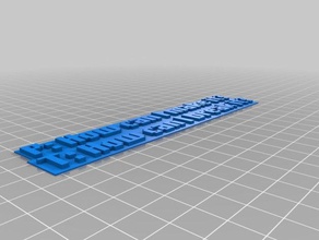 my customized pixelly font library openscad signs & logos 3d print model - Mito3D