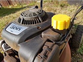 fuel cap briggs & stratton 300 series parts gas lawnmower 3d print model - Mito3D