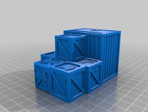 imperial crates toy & game accessories 28mm imperium terrain warhammer 40k 3d print model - Mito3D
