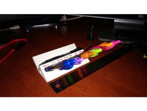 portapenne a 3 office desk organizer penna titolare la produttività 3d print model - Mito3D