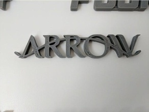 arrow logo cw signs & logos green 3d print model - Mito3D