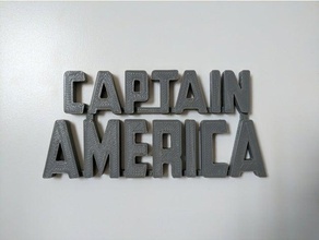 captain america il logo marvel segni e loghi la 3d print model - Mito3D