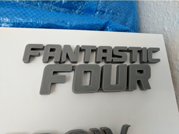 fantastic four marvel-logo Schilder & logos fantastischen vier logo marvel 3D print model - Mito3D