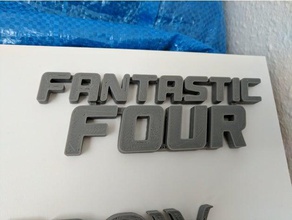 fantastic four logo marvel signs & logos 3d print model - Mito3D