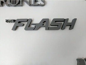 flash logotipo da cw sinais e logotipos o logótipo 3d print model - Mito3D