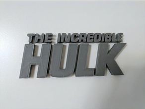 hulk logo de marvel les signes et logos l'incroyable 3d print model - Mito3D