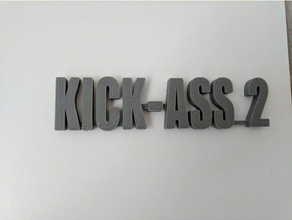 eşek 2 logo marvel tekme işaretler ve logolar kick ass kıçına 3d print model - Mito3D