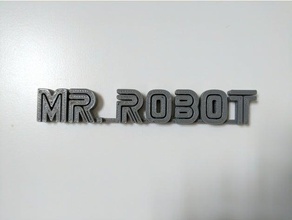 mr robot logo signs & logos hbo 3d print model - Mito3D