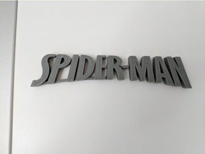 el hombre araña logotipo de marvel signos y logotipos spiderman 3d print model - Mito3D