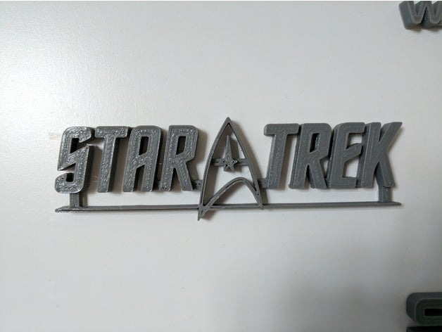 star trek logo signs & logos startrek 3D print model - Mito3D