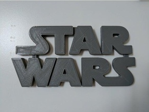 star wars logo signs & logos starwars 3d print model - Mito3D