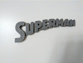 logotipo do superman da dc sinais e logotipos comics 3d print model - Mito3D