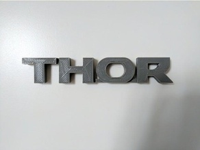 thor logo de marvel les signes et logos l'emblème des lettres texte 3d print model - Mito3D