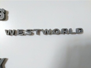 westworld logotipo sinais e logotipos hbo 3d print model - Mito3D